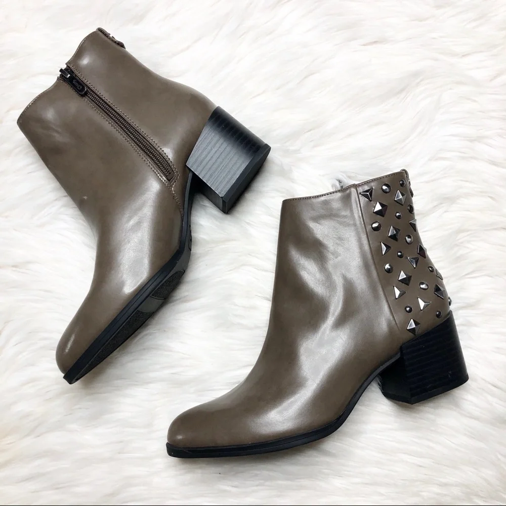 Sam Edelman Jamie Studded Faux-leather Booties